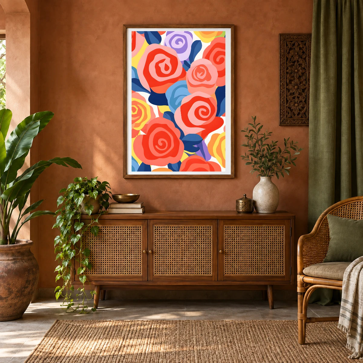 Flower Print II — Flower & Botanical Prints shown in a styled interior