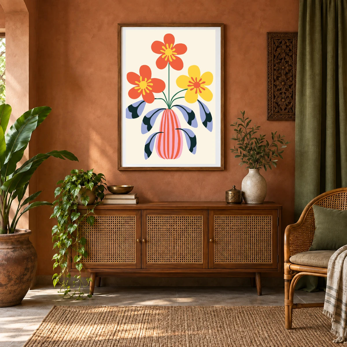 Flower Print XXVI — Flower & Botanical Prints shown in a styled interior