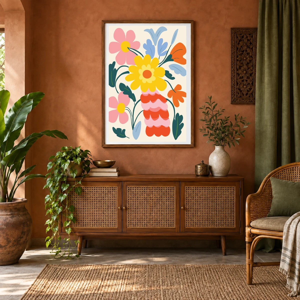 Flower Print XLIV — Flower & Botanical Prints shown in a styled interior