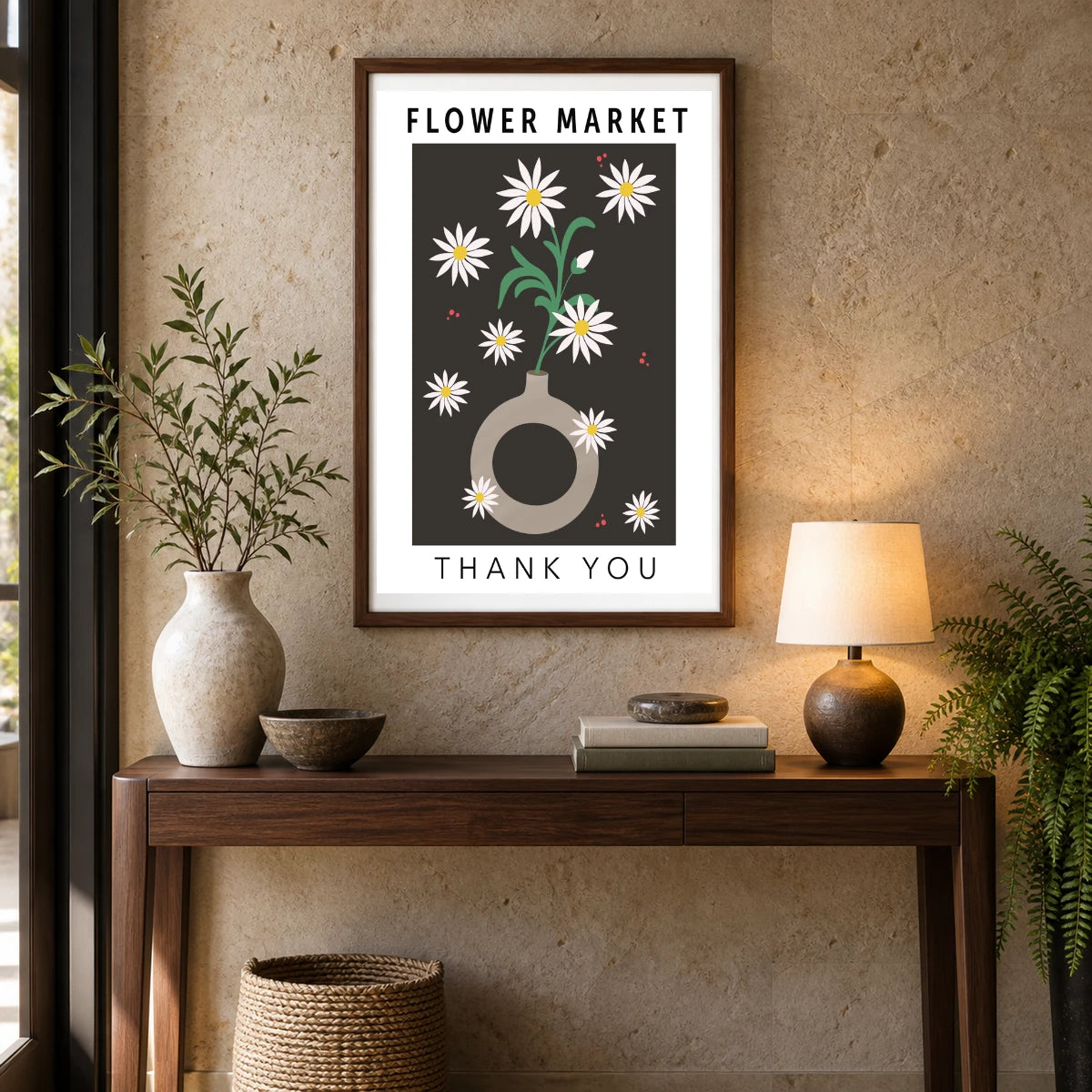 Flower Print LXXI — Flower & Botanical Prints shown in a styled interior