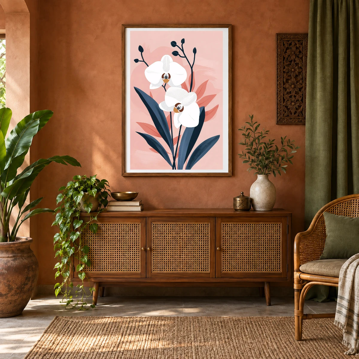 Flower Print CLXXIV — Flower & Botanical Prints shown in a styled interior