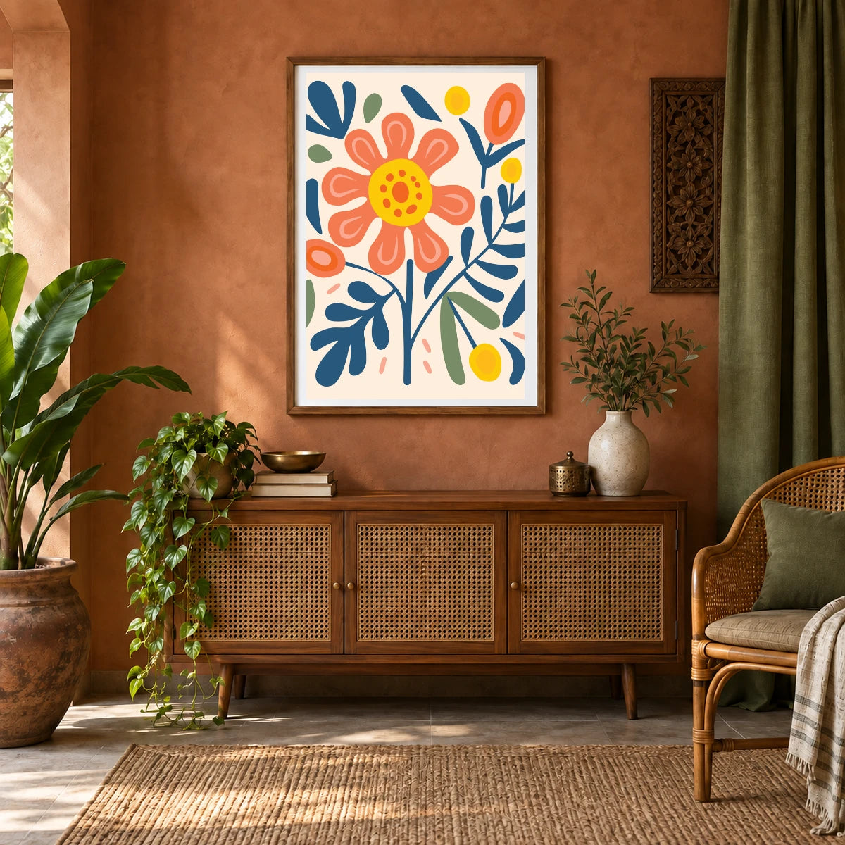 Flower Print CCLXV — Flower & Botanical Prints shown in a styled interior