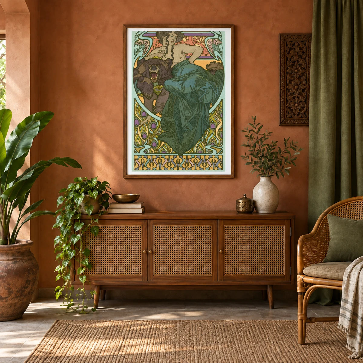 Untitled (1902) — Alphonse Mucha shown in a styled interior