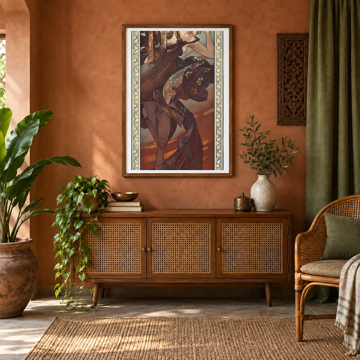 Étoile Du Soir (1902) — Alphonse Mucha shown in a styled interior