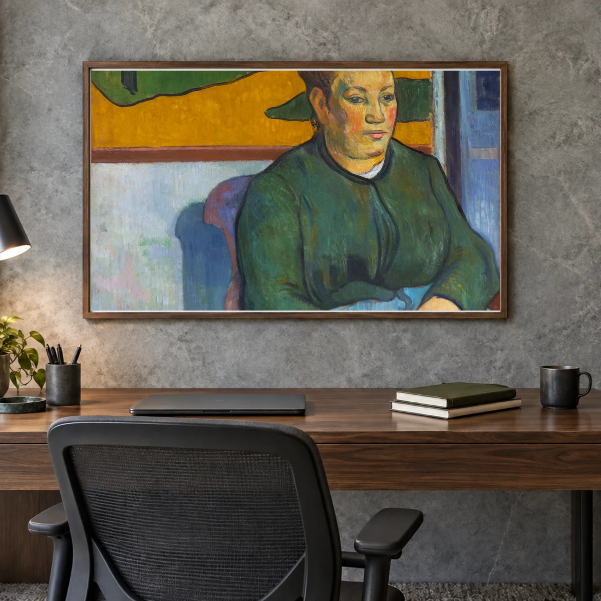 Paul Gauguin S Madame Roulin — Neo-Impressionism shown in a styled interior