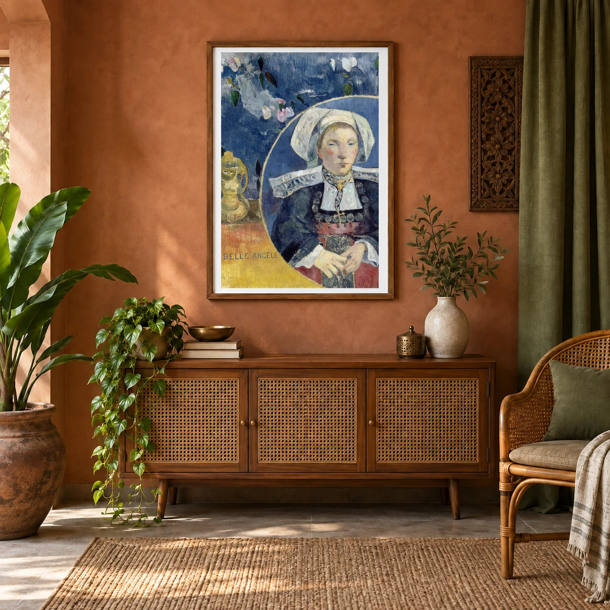 Paul Gauguin S The Beautiful Angel — Neo-Impressionism shown in a styled interior