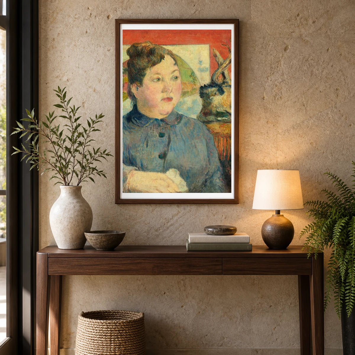 Madame Alexandre Kohler (ca. 1887–1888) By Paul Gauguin — Neo-Impressionism shown in a styled interior