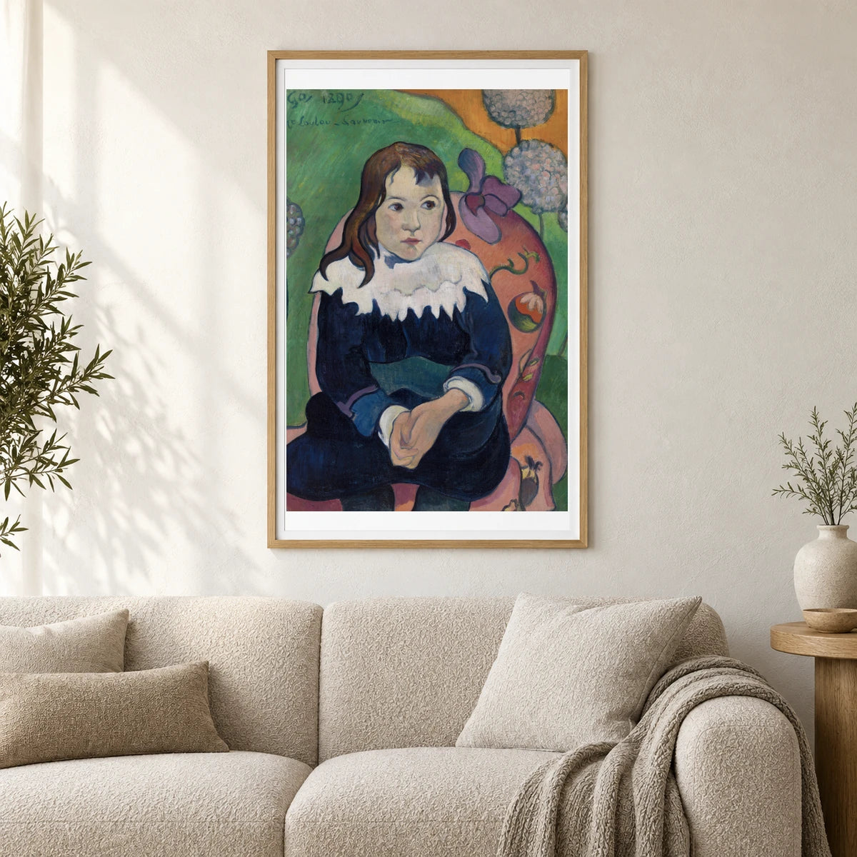 Mr. Loulou (louis Le Ray) By Paul Gauguin — Neo-Impressionism shown in a styled interior