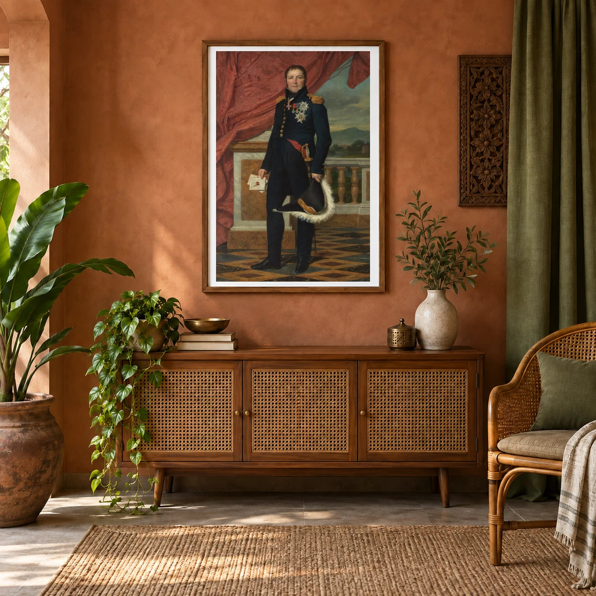 General Étienne Maurice Gérard (1773–1852) By Jacques Louis David — Neoclassicism shown in a styled interior