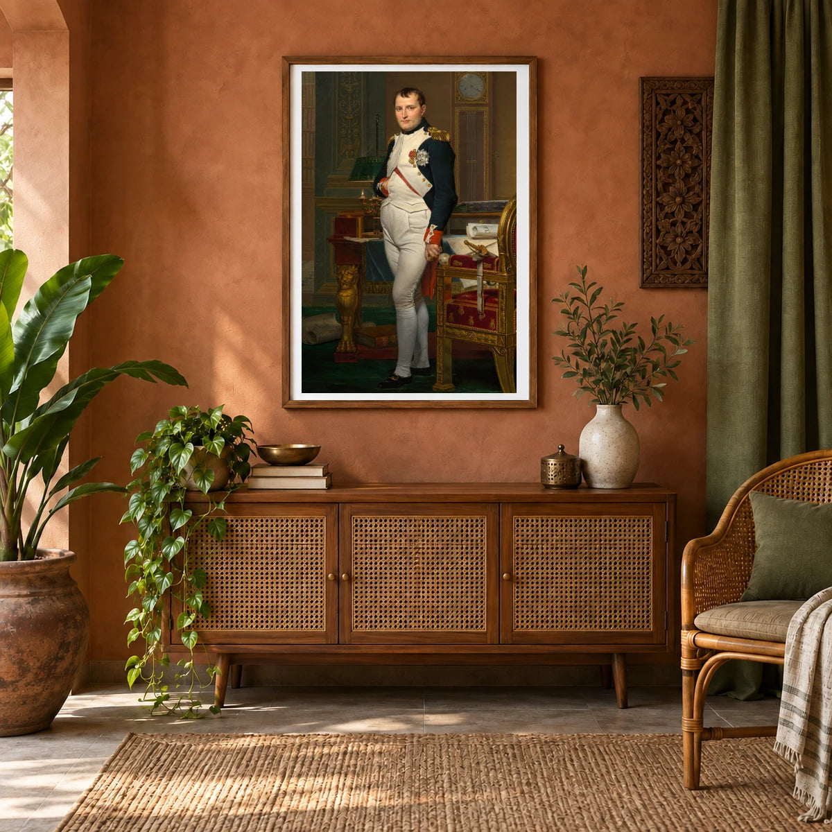 Jacques Louis David The Emperor Napoleon In His Study At The Tuileries — Neoclassicism shown in a styled interior