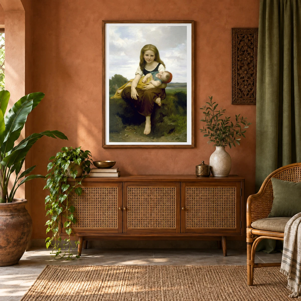 The Artist S Daughter Henriette And Son Paul Served As Models — Neoclassicism shown in a styled interior