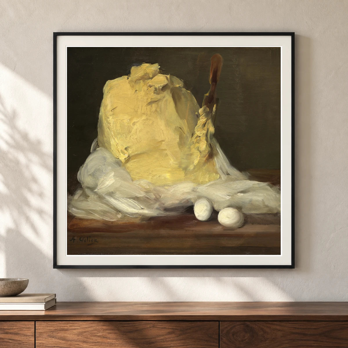 Antoine Vollon Mound Of Butter — Classical Art shown in a styled interior