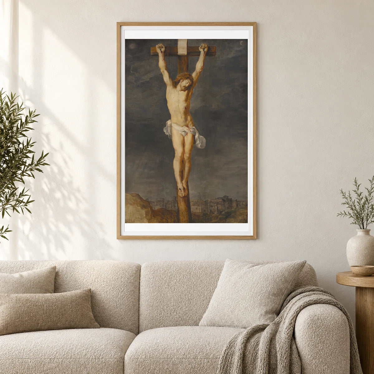 Christ On The Cross — Classical Art shown in a styled interior