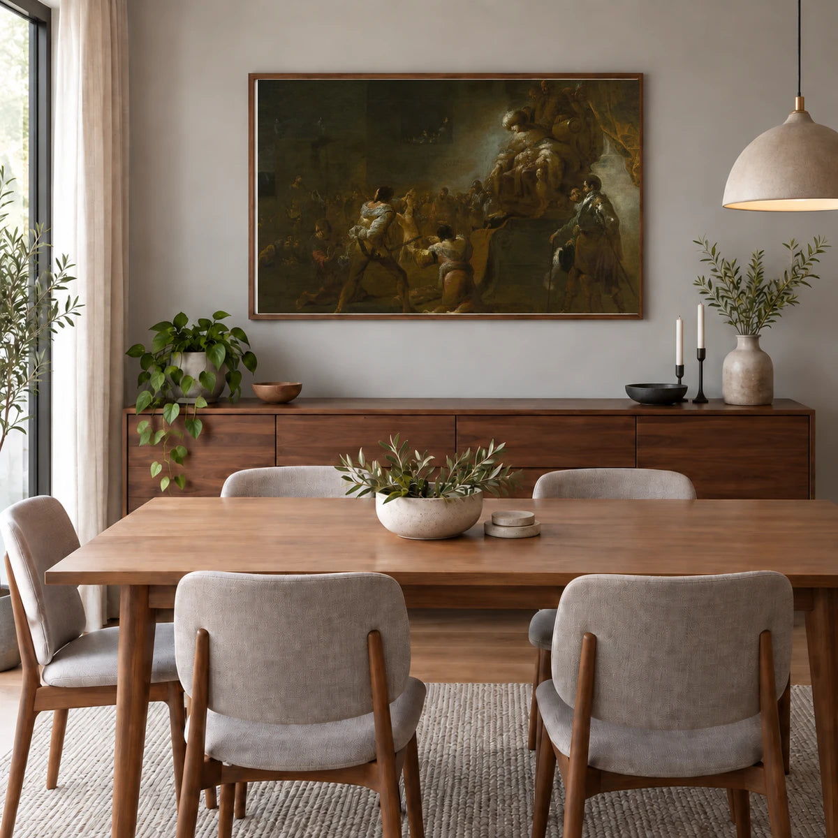 The Judgment Of Solomon — Classical Art shown in a styled interior
