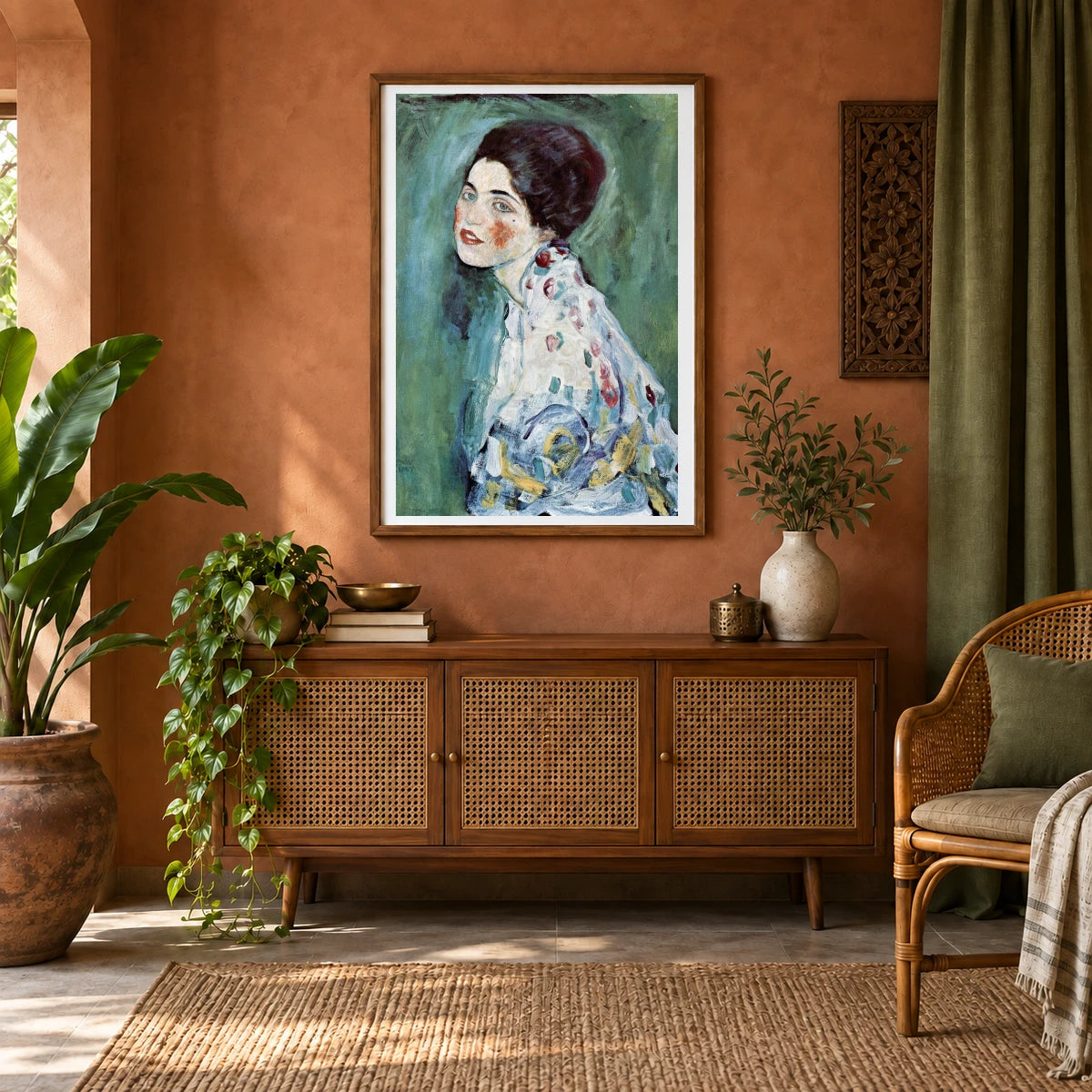 Klimt VI — Gustav Klimt shown in a styled interior