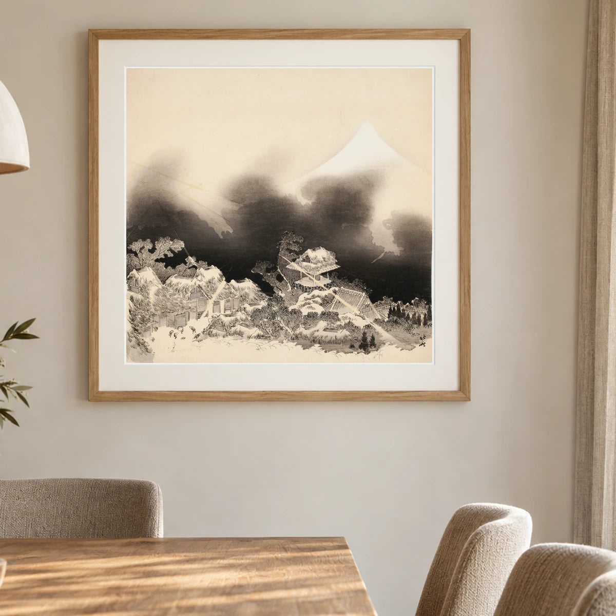 Katsushika Hokusai VI — Katsushika Hokusai shown in a styled interior