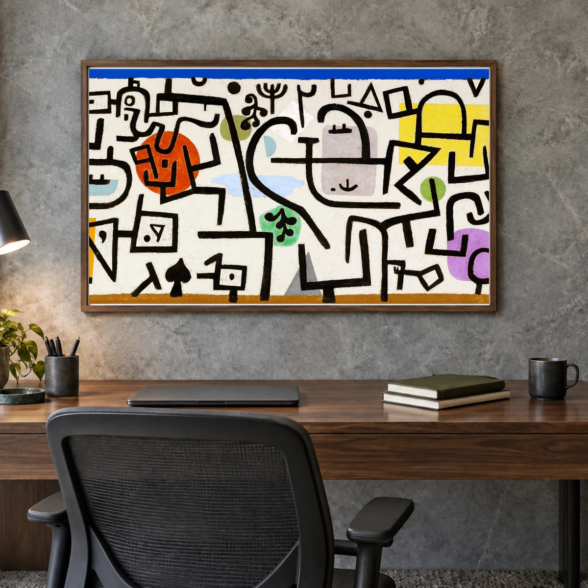 Paul Klee VI — Paul Klee shown in a styled interior