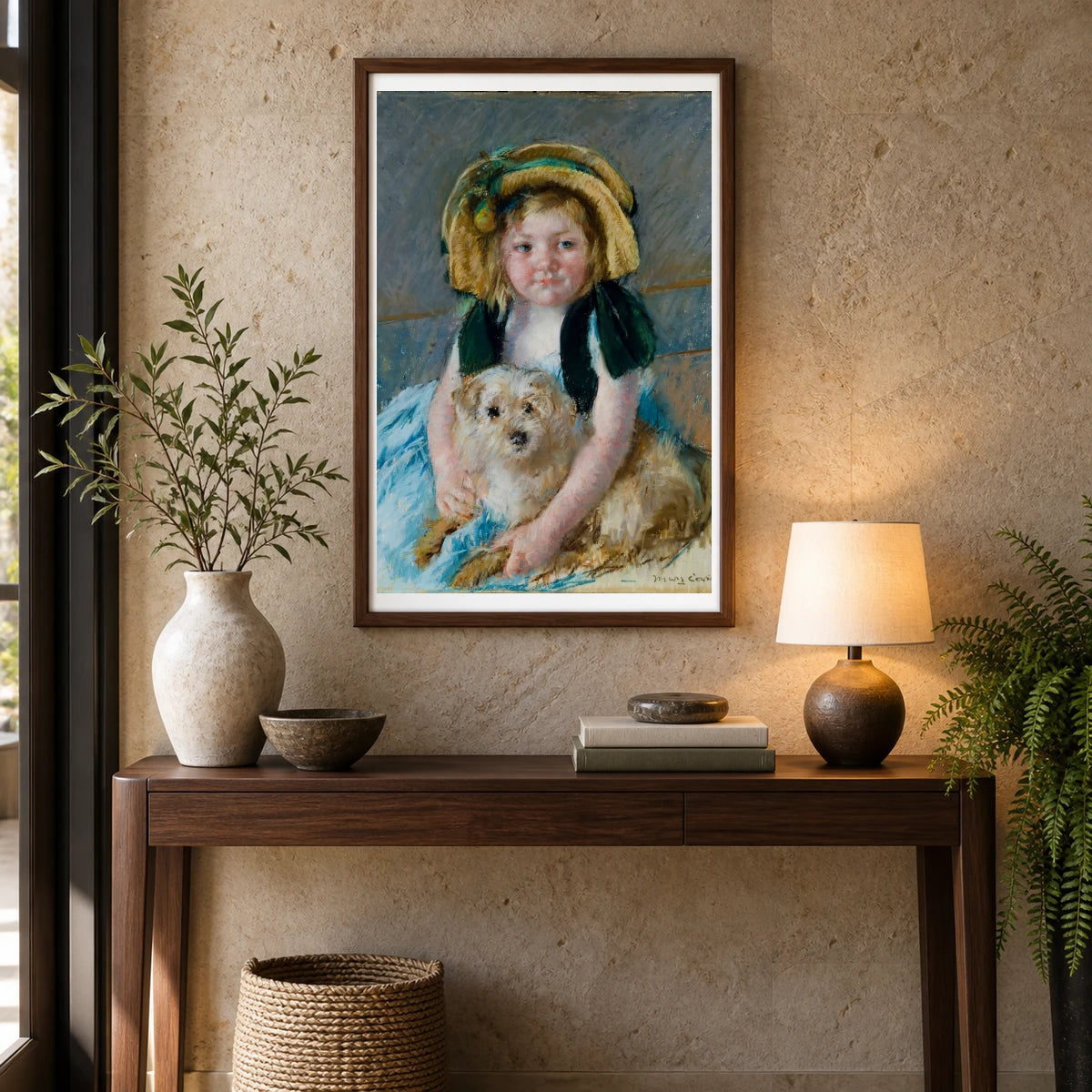 Sara Avec Son Chien (1901) — Modern & Contemporary shown in a styled interior