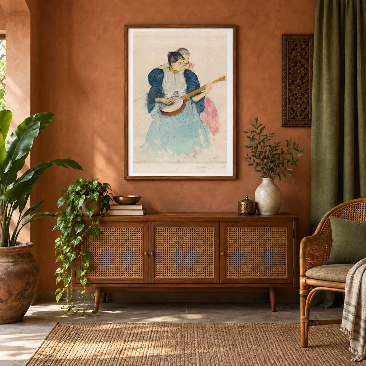 The Banjo Lesson (circa 1893) — Modern & Contemporary shown in a styled interior