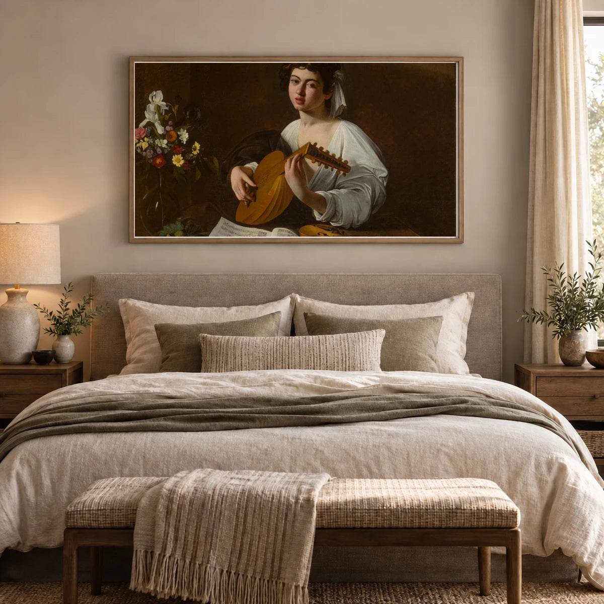 The Lute Player (circa 1595) — Modern & Contemporary shown in a styled interior