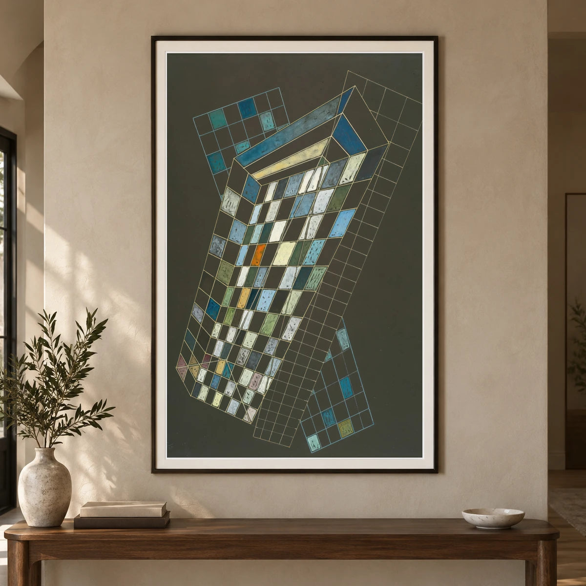 Wassily Kandinsky Kleine Flächen (small Planes) (1936) — Wassily Kandinsky shown in a styled interior