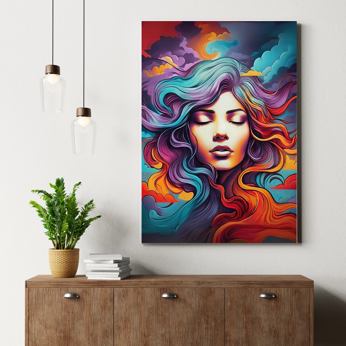 Brushstrokes of Beauty - Woman Portrait Art