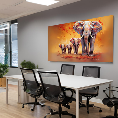 Elephant Family - Vastu Inspired Art