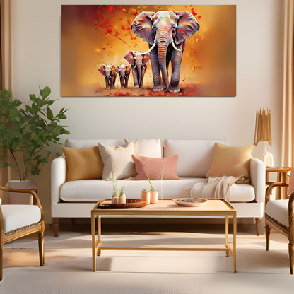 Elephant Family - Vastu Inspired Art