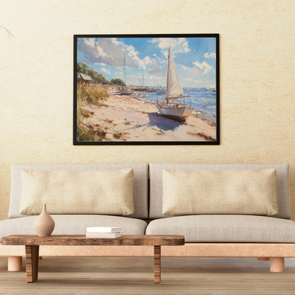 Summer in the Hamptons: Beach scenes, sailboats, and warm sunlight - Landscapes