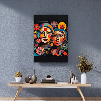 Paradox - Parallel Faced Woman Portrait Painting