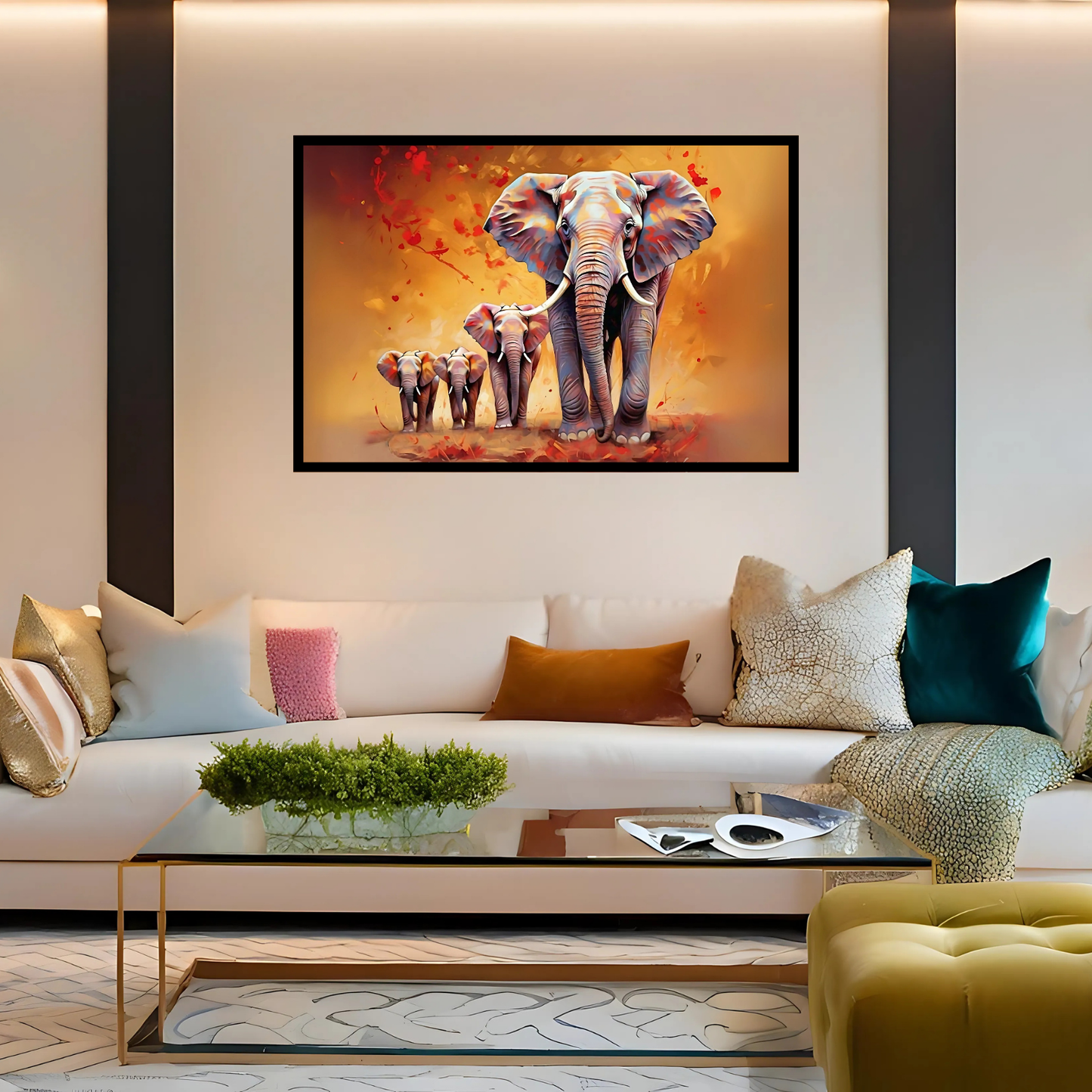 Elephant Family - Vastu Inspired Art