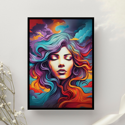 Brushstrokes of Beauty - Woman Portrait Art