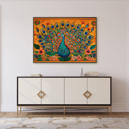 Peacock Motif -  Representing beauty and pride - Indian Folk Artwork