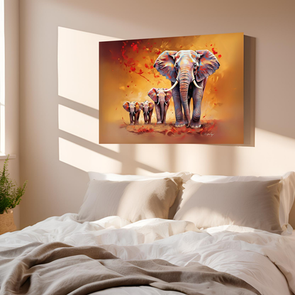 Elephant Family - Vastu Inspired Art