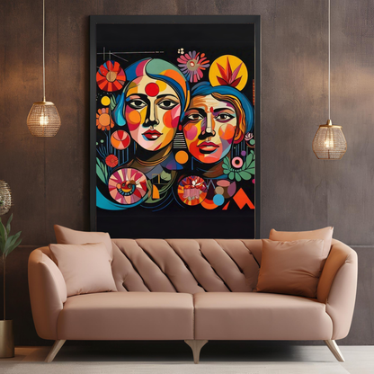 Paradox - Parallel Faced Woman Portrait Painting