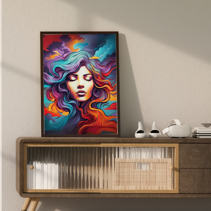 Brushstrokes of Beauty - Woman Portrait Art
