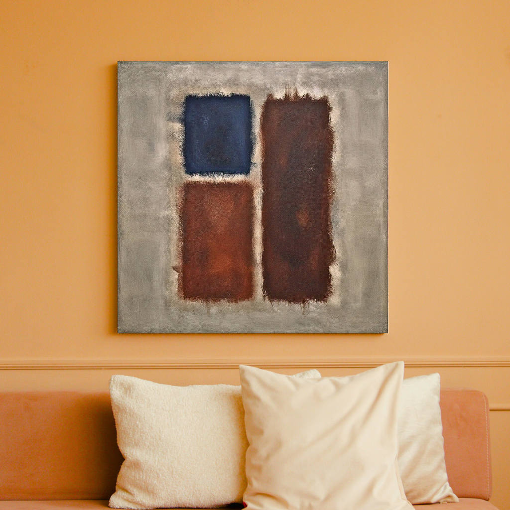 Nocturnal Bloom (Inspired by No. 61 (Rust and Blue)) -  Abstract Art