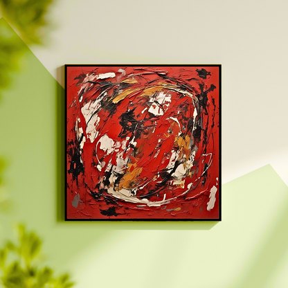 Scarlet Vortex (Inspired by Indian Red Ground) -  Abstract Art