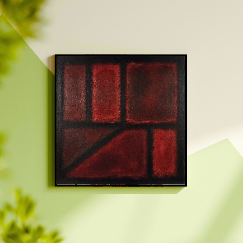Seven Darks in Red-  Abstract Art