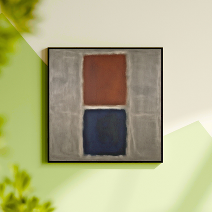 Blue Ember Glow (Inspired by No. 61 (Rust and Blue)) -  Abstract Art