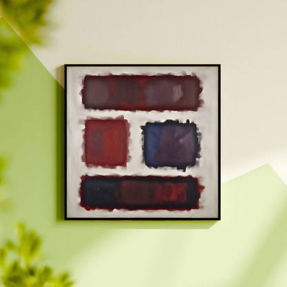 Four Darks in White -  Abstract Art