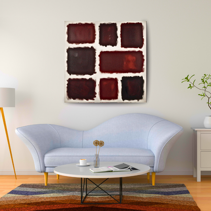 Eight Darks in White -  Abstract Art
