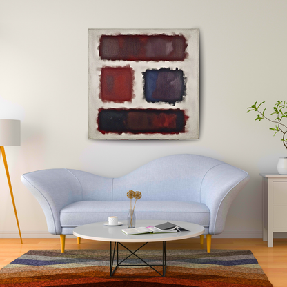 Four Darks in White -  Abstract Art