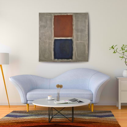 Blue Ember Glow (Inspired by No. 61 (Rust and Blue)) -  Abstract Art