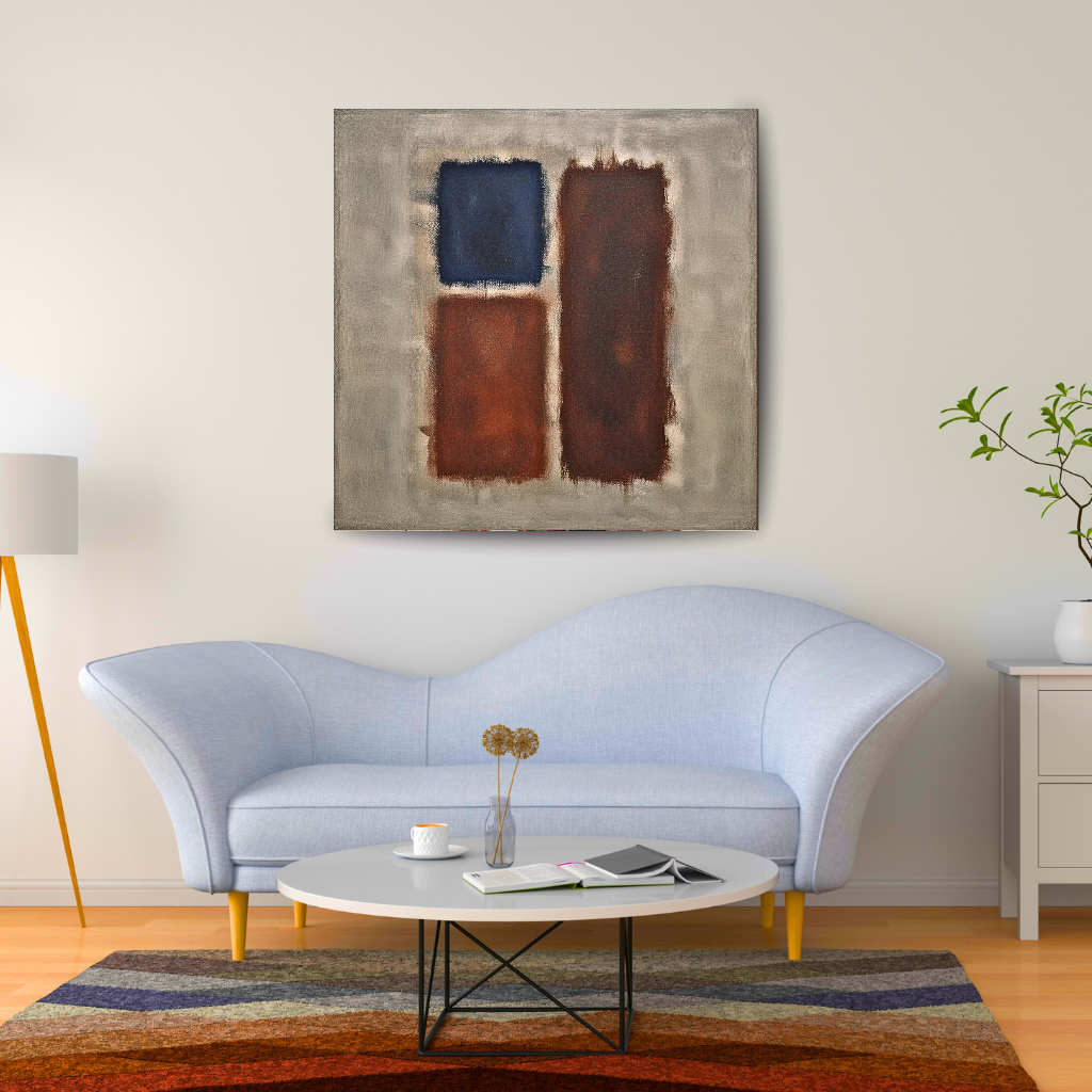 Nocturnal Bloom (Inspired by No. 61 (Rust and Blue)) -  Abstract Art