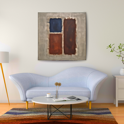 Nocturnal Bloom (Inspired by No. 61 (Rust and Blue)) -  Abstract Art