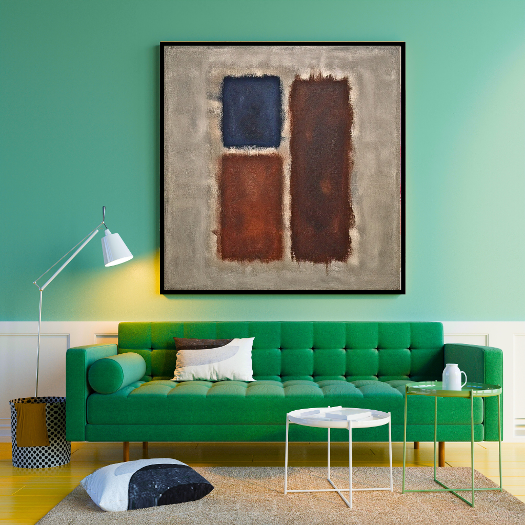 Nocturnal Bloom (Inspired by No. 61 (Rust and Blue)) -  Abstract Art