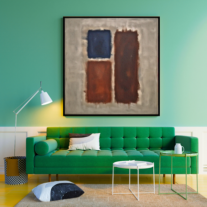 Nocturnal Bloom (Inspired by No. 61 (Rust and Blue)) -  Abstract Art