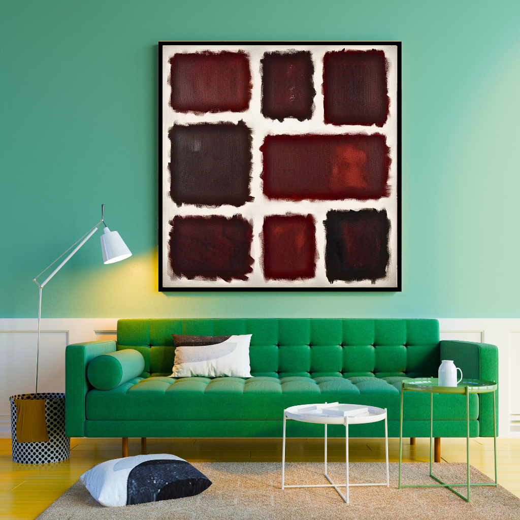Eight Darks in White -  Abstract Art
