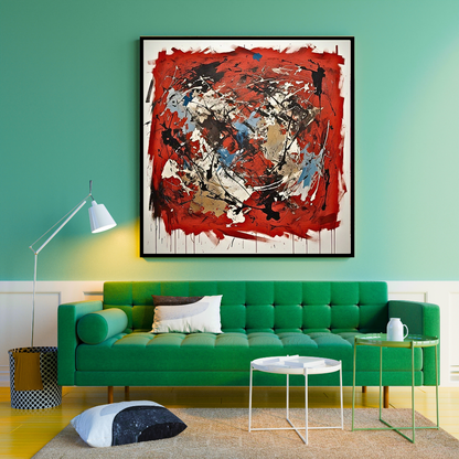 Terra Rouge Explosion (Inspired by Indian Red Ground) -  Abstract Art